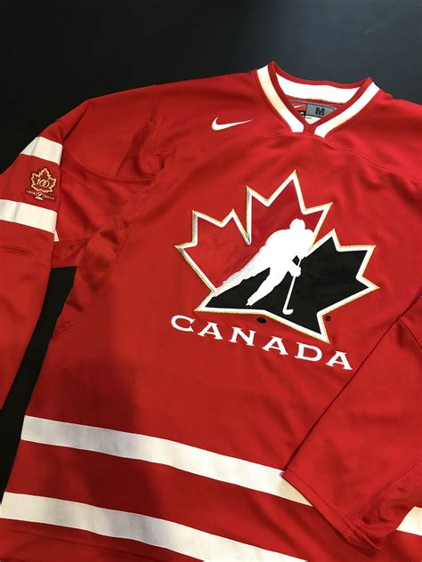 nike team canada 100th anniversary replica youth jersey|team canada twill jersey.